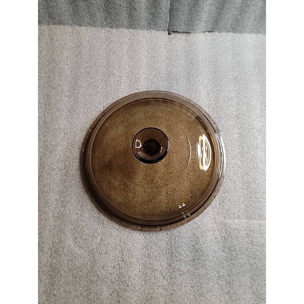 Vtg Pyrex Amber‎ (8.5" Out 7.5" In) Corning Ware Lid Visions Glass Lid V-2.5-C